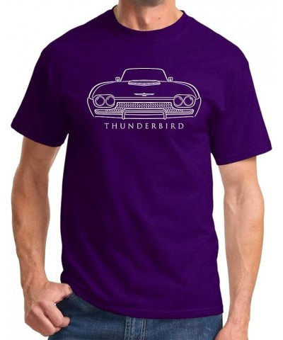 1962 Ford Thunderbird Classic Front End Design Print Tshirt Purple $15.00 T-Shirts