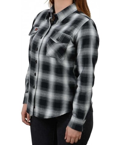 Women's Casual Long Sleeve Cotton Flannel Shirts Mng21611 $28.79 Blouses