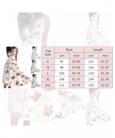 Women Casual Summer Short Ruffles Tiered Sleeve Smocked Maxi Dresses Bohemian Floral V Neck Wedding Guest Dresses G00-green $...