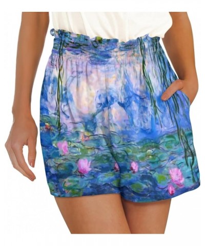 Soft Comfy Activewear Lounge Shorts with Pockets for Women Claude Monet Poster $15.65 Sleep & Lounge