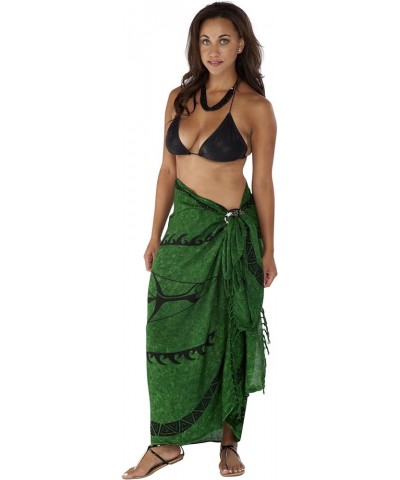 Womens Tattoo Swimsuit Cover-Up Sarong in Your Choice of Color Emerald Green $12.30 Swimsuits