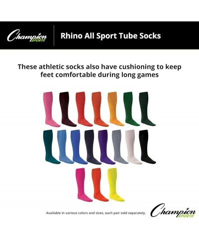 Rhino All Sport Athletic Socks - Multiple Sizes and Colors 13-15 (X-large) Neon Orange $7.35 Socks