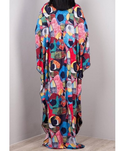 Kaftan Women Dress Plus Size Kaftans Beach Caftan Loose Caftans Swimsuit Cover Up Mumu Dress Casual Long Dress Colorful Paint...