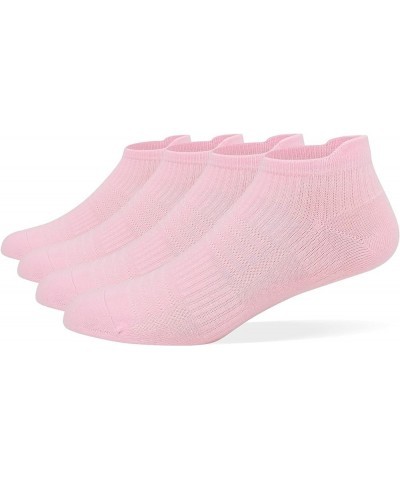 Womens Performance Ankle 4 Pairs Running Athletic Breathable Cushioned Low Cut Sports Socks Pink $11.54 Activewear