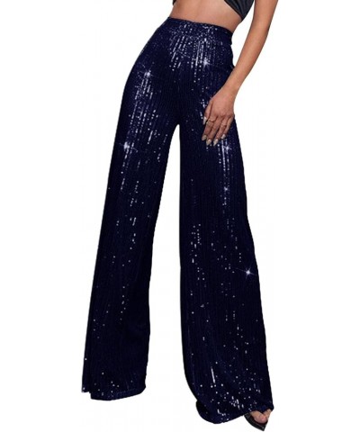 Sparkle Pants Women,Womens Sequin Pants Shiny Glitter Bling Evening Party Pants Fashion Pencil Pants with Drawstring Z2-dark ...