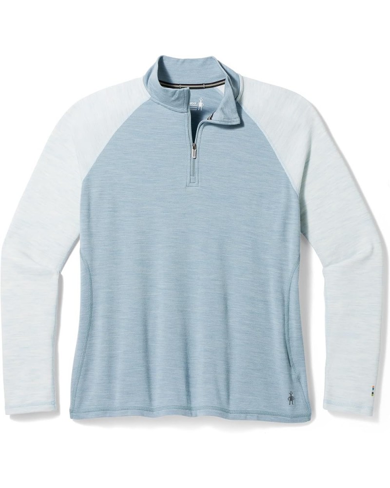 Women's Plus Size Classic Thermal Merino Wool Base Layer — Quarter Zip (Slim Fit) Lead Heather $44.75 Activewear