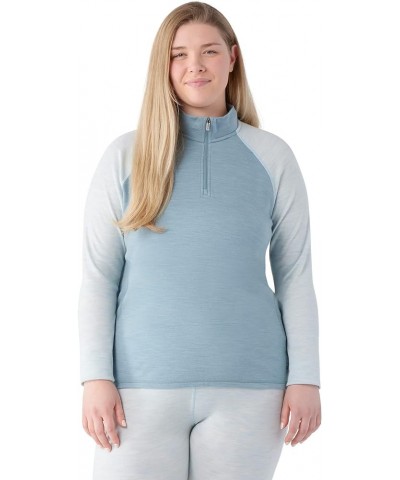 Women's Plus Size Classic Thermal Merino Wool Base Layer — Quarter Zip (Slim Fit) Lead Heather $44.75 Activewear