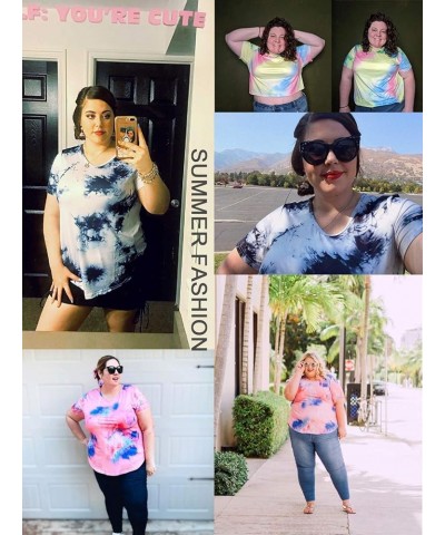 Plus Size Tops for Women Summer Tie Dye T Shirts 11_tie Dye_zk $11.75 T-Shirts