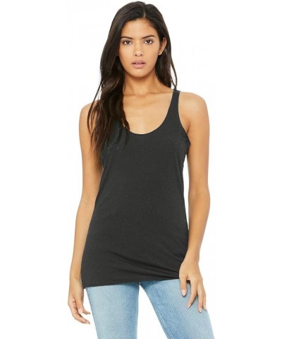 8430 Ladies Sylvia Tri-Blend Racerback Tank Solid Dark Grey Triblend $12.88 Tanks