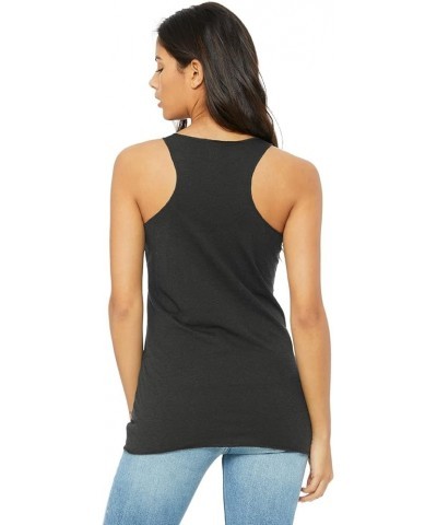 8430 Ladies Sylvia Tri-Blend Racerback Tank Solid Dark Grey Triblend $12.88 Tanks