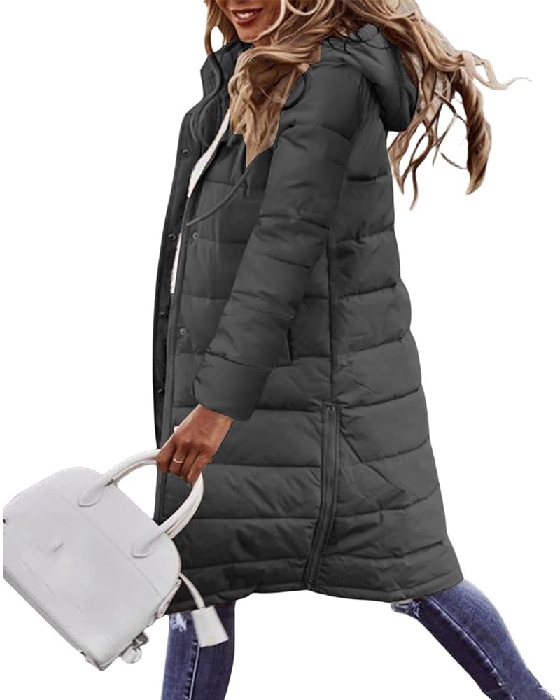 Women's Long Quilted Puffer Vest Hooded Sleeveless Zip Up Puffy Jacket Winter Warm Thicken Down Coat Windbreakers B-gray $17....