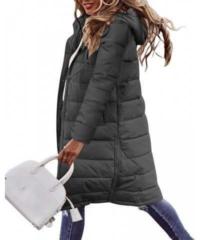 Women's Long Quilted Puffer Vest Hooded Sleeveless Zip Up Puffy Jacket Winter Warm Thicken Down Coat Windbreakers B-gray $17....