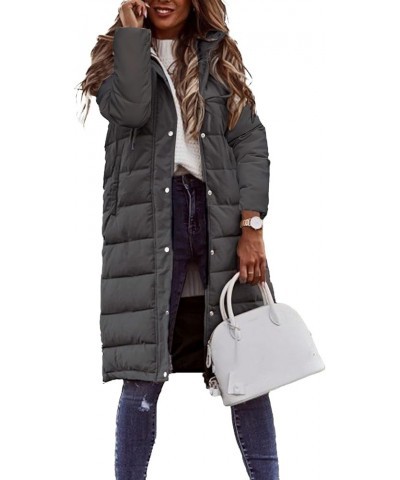 Women's Long Quilted Puffer Vest Hooded Sleeveless Zip Up Puffy Jacket Winter Warm Thicken Down Coat Windbreakers B-gray $17....