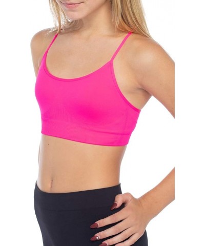 Girls Training Bra (Fits Size 10-14) Seamless Bra with Soft, Stretchy Fabric Neon Fuchsia $8.80 Tanks