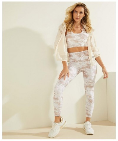 Women's Active Marble Print Leggings Allover Dye Shade Sky $28.29 Leggings