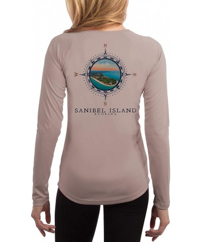 Compass Vintage Sanibel Island Women's UPF 50+ Sun Protection Long Sleeve T-Shirt Athletic Grey $18.00 T-Shirts