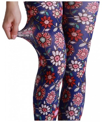 Women Tights, Sheer High Waist Pantyhose, Vintage Control Top Stockings Purple Flower $15.30 Socks