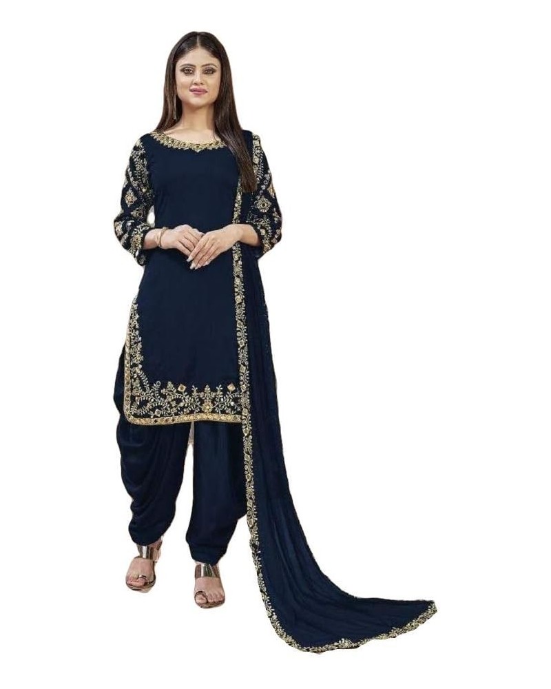 Prija Collection Ready to Wear Indian Pakistani Ethnic Wear Designer Girl Punjabi Salwar Kameez Patiala Suit For Women Blue,n...