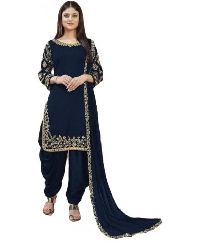 Prija Collection Ready to Wear Indian Pakistani Ethnic Wear Designer Girl Punjabi Salwar Kameez Patiala Suit For Women Blue,n...