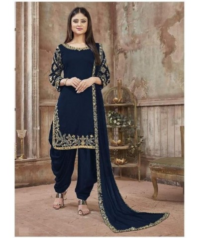 Prija Collection Ready to Wear Indian Pakistani Ethnic Wear Designer Girl Punjabi Salwar Kameez Patiala Suit For Women Blue,n...