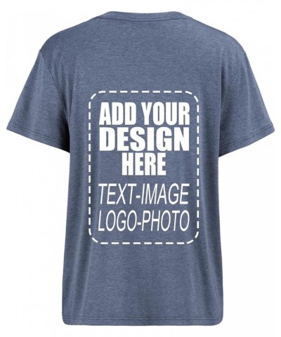 Custom Shirt for Women Design Your Own T Shirts Add Text Image Logo Photo Front/Back Print Dark Grey $7.00 T-Shirts