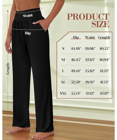 2 Pcs Women's Wide Leg Yoga Sweatpants High Waist Lounge Pants Loose Workout Pant Casual Athletic Pant with Pockets Black, Ha...