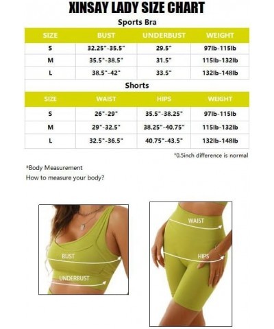 Womens' Workout Sets 2 Pcs Gym Outfits for Seamless Yoga One Shoulder Strap Sports Bra Biker Shorts Tracksuits Yellow $10.63 ...