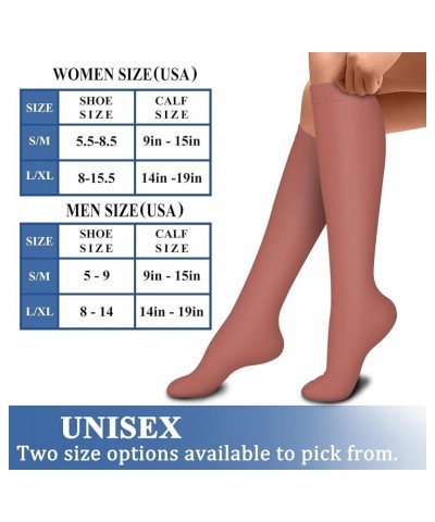 Compression Socks for Women & Men Circulation (3 Pairs) 15-20 mmHg is Best Support for Athletic Running Cycling 33 Indianred/...