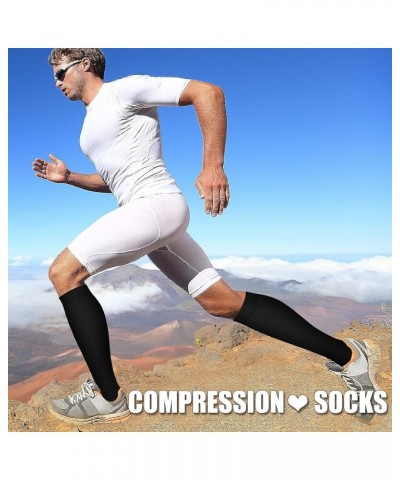 3 Pack Medical Compression Sock-Compression Sock for Women and Men-Best for Running,Nursing,Sports 01-black $10.25 Socks