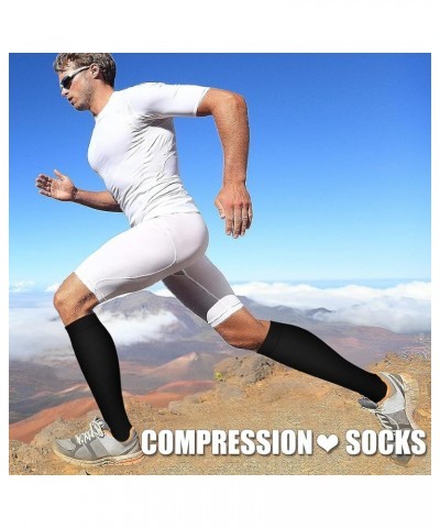 3 Pack Medical Compression Sock-Compression Sock for Women and Men-Best for Running,Nursing,Sports 01-black $10.25 Socks