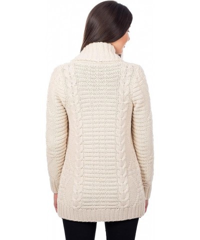 Ladies Open Front Soft Merino Blend Knit Cardigan Natural $41.76 Sweaters