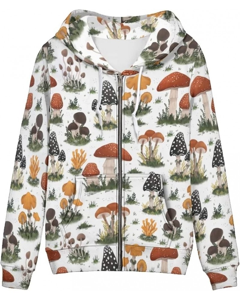 Trendy Zip Up Jackets for Women XS-5XL Fashion Hoodies and Sweatshirts Cute Mushroom $23.00 Hoodies & Sweatshirts