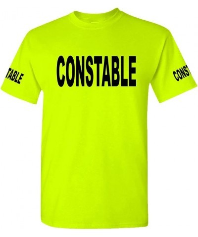 Unisex HIGH Visibility Safety Green Job T-Shirts - Police Duty fire EMS Emergency Constable $10.77 T-Shirts