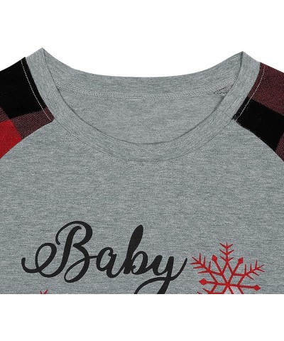 Baby Its Cold Outside Shirt Women Christmas Plaid Shirt Long Sleeve Christmas Graphic Raglan Baseball Shirts Tops Gray $7.64 ...