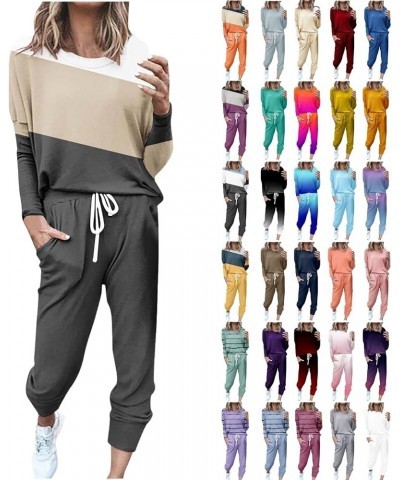 Sweatsuit for Women Casual Long Sleeve 2 Piece Set Crewneck Loose Pullover and Drawstring Sweatpants Sport Outfits Womens 2 P...