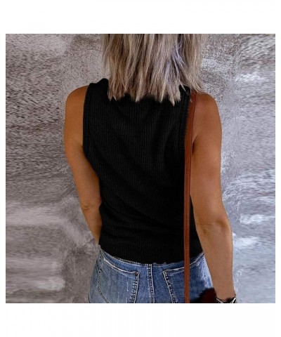 Tops for Women 2023 Womens Solid Tank Tops Sleeveless U-Neck Base Shirt Summer Summer Clothes for Women 2023 Black $7.85 Blouses