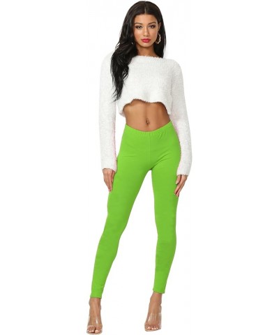 Women's J2 Love Ripped Cotton Legging Lime-solid $13.20 Leggings