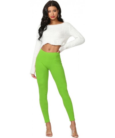 Women's J2 Love Ripped Cotton Legging Lime-solid $13.20 Leggings