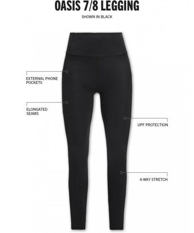 Women's Oasis PureLuxe High-Waisted 7/8 Legging, Workout, Yoga, Light Compression, Buttery Soft, XL, Black $37.07 Activewear