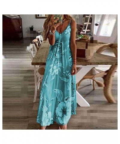 Women's Casual Summer Boho Dress Sleeveless Long Maxi Dress Beach Sundress Loose Party Tank Tunic Swing Dress 01 $7.15 Dresses