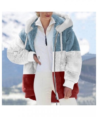 Women's Fleece Jackets & Coats Full Zip Up Hooded Overcoats NO Pocket Sweater Oversized Outerwear Plus Size X-red $8.62 Jackets