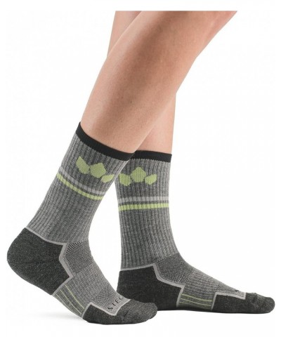 TrailTec+ Merino Wool Performance Outdoor Hiking Running Socks - Cushioned, Crew Leaf Grey $8.57 Activewear