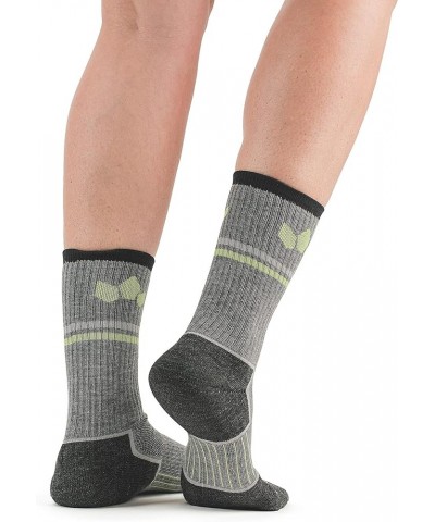 TrailTec+ Merino Wool Performance Outdoor Hiking Running Socks - Cushioned, Crew Leaf Grey $8.57 Activewear