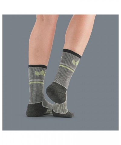 TrailTec+ Merino Wool Performance Outdoor Hiking Running Socks - Cushioned, Crew Leaf Grey $8.57 Activewear