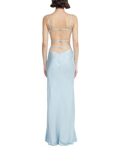 Cutout Tube Dress for Women's Sexy Backless Maxi Dress Y2K Sleeveless Split Bodycon Cocktail Dresses A Blue $8.84 Dresses