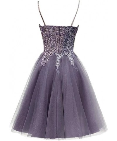 Prom Dress 2024 Short - Homecoming Dresses Lace Tulle Prom Dresses for Teens Deep Blue $38.24 Dresses