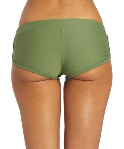 Women's Swim Shorts: Inspiring Confidence, Comfort and Shape Retaining Cheeky Boyshort- Swim Shorts Women Olive $16.40 Swimsuits