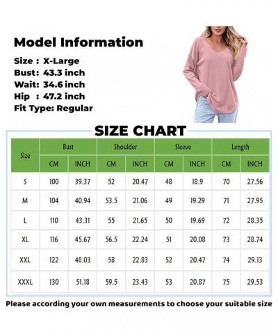 Women's Long Sleeve Tops Fashion Casual Solid Color V-Neck Small Pocket T Shirt Top, S-3XL 1-white $9.34 T-Shirts