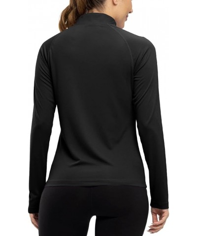 Women's Polo Shirts 1/4 Zip Long Sleeve UPF 50+ Sun Protection Hiking Athletic Shirts Quick Dry Rash Guard 13-black $11.19 Ac...