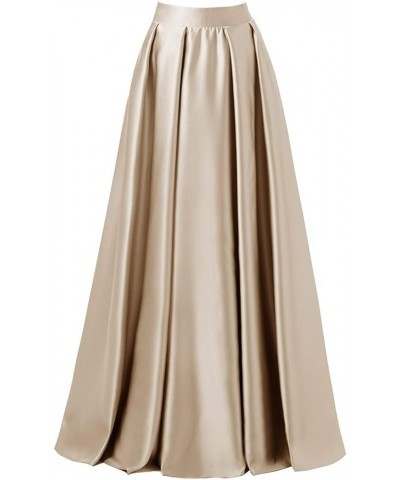 Diydress Women’s Satin Flared Swing Maxi Skirt Long Floor Length High Waist Fomal Prom Party Skirts with Pockets Dusk $21.15 ...